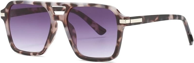 CEREMONYT Sunglasses Square  Square Aviator Sunglasses for Women Men Vintage Retro Classic Aviator Shades Sun Glasses UV400 Protection