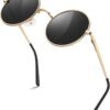 CEREMONYT Sunglasses Round  Men Women Shades Polarized Hippie Lennon Retro Circle UV400 Sun Glasses