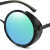 CEREMONYT Sunglasses Round  Steampunk Vintage Retro Round Sunglasses Metal Circle Frame