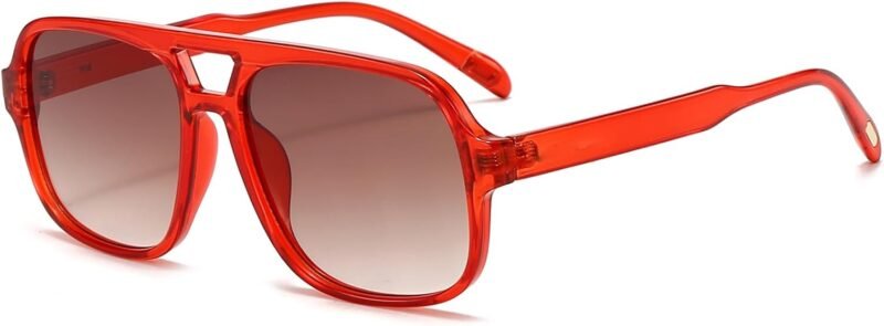 CEREMONYT Sunglasses Square Retro Sunglasses for Women Men Trendy Classic 70s Square Aviator Sun Glasses Vintage Shades