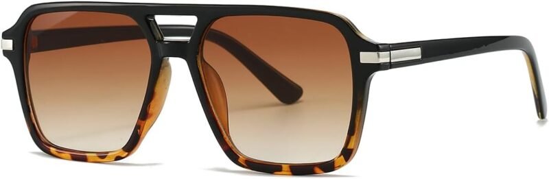 CEREMONYT Sunglasses Square  Square Aviator Sunglasses for Women Men Vintage Retro Classic Aviator Shades Sun Glasses UV400 Protection