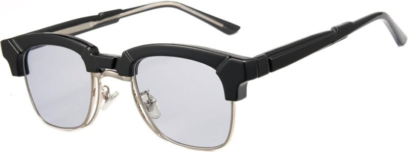 CEREMONYT Sunglasses Browline Tinted Sunglasses for Women Men Trendy Browline Frame Sunglasses UV Protection for Outdoor 1557