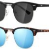 CEREMONYT Sunglasses Polarized Sunglasses WayfarerFor Women And Men Semi Rimless Frame Retro Sun Glasses AE0369