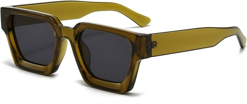 CEREMONYT Sunglasses Square  Sunglasses for Women Men Square Thick Frame Sun Glasses Simple Designer Style Shades