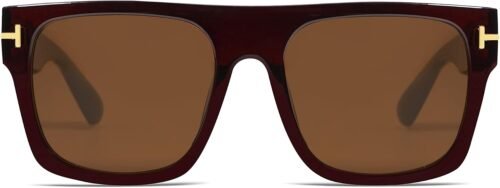 CEREMONYT Sunglasses Square  Trendy Square Sunglasses Mens Womens Oversized Flat Top Shades Retro 70s Rectangle Driving Sunnies VL9756