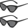 51MMuHIajNL._AC_SL1000 CEREMONYT Sunglasses Cat Eye Sunglasses for Women Vintage Goggles Plastic Frame Sunglasses