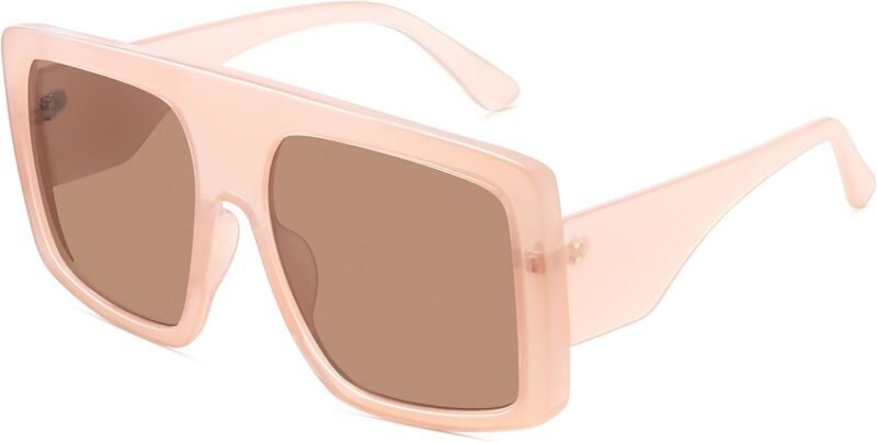 CEREMONYT Sunglasses Square  Oversized Square Sunglasses for Women Men Fashion Siamese Lens Style Flat Top Shield Shades