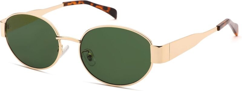 CEREMONYT Sunglasses Oval Sunglasses for Women Men – Fashion Sun Glasses – Rectangle Metal Frame Shades