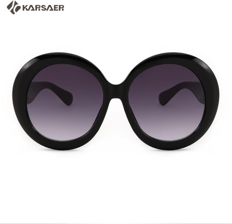 CEREMONYT Sunglasses Round Retro Oversized Round Sunglasses Women & Men, 70s 80s Fashion Trendy Big Shades K7155
