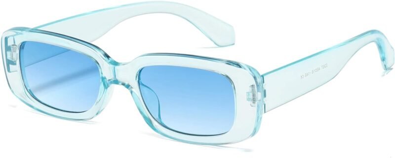 CEREMONYT Sunglasses Square Rectangle Sunglasses for Women Men Trendy Retro Fashion Sun Glasses 90’s Vintage UV 400 Protection Square Frame K1200