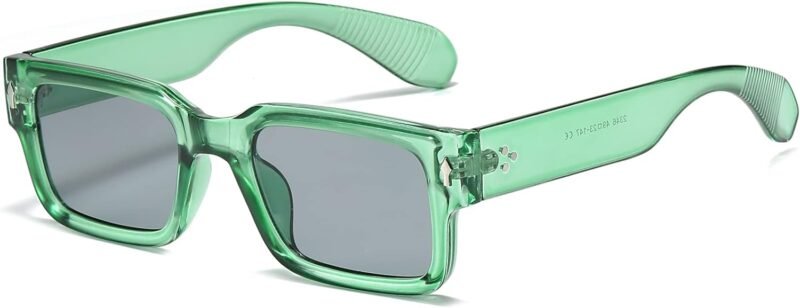 CEREMONYT Sunglasses Square  Frame Sunglasses for Women Men Trendy Chunky Rectangle Sun Glasses Black Shades UV400 Protection