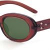 CEREMONYT Sunglasses  Oval Cat Eye Sunglasses for Women, 90s Narrow Sunglasses Shades Womens  Oval  Cool Vintage UV400 Protection