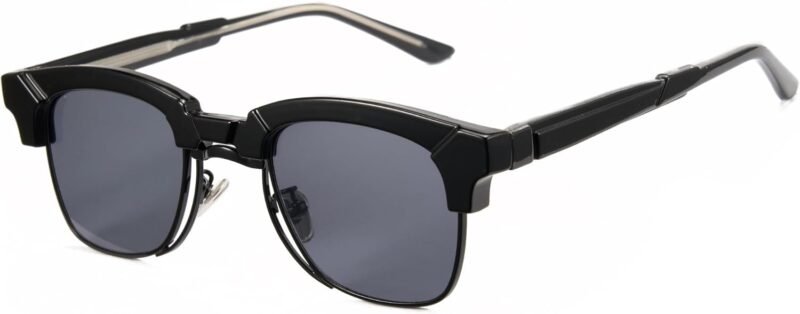 CEREMONYT Sunglasses Browline Tinted Sunglasses for Women Men Trendy Browline Frame Sunglasses UV Protection for Outdoor 1557