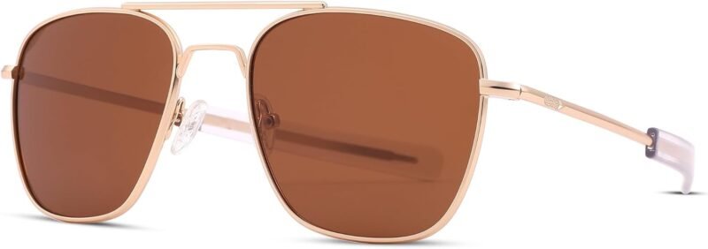 CEREMONYT SunglassesPro   Sunglasses Men Polarized  Sunglasses Military Style Metal Frame with Bayonet Temples