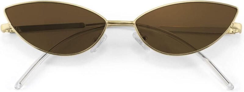 CEREMONYT Sunglasses Cat Eye Fashion Designer Sunglasses  Small Petals Shape Arc Temple Design B2298