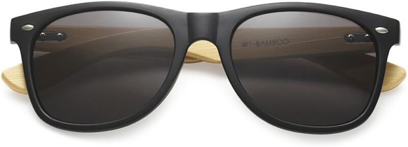 CEREMONYT Sunglasses Wholesale Bamboo Sunglasses WayfarerRetro 80’s Wood Sunglasses WayfarerMen-Cool Sunglasses Wayfarerfor Men & Women-10 Pack