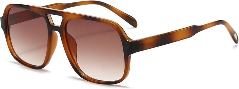 CEREMONYT Sunglasses Square Retro Sunglasses for Women Men Trendy Classic 70s Square Aviator Sun Glasses Vintage Shades