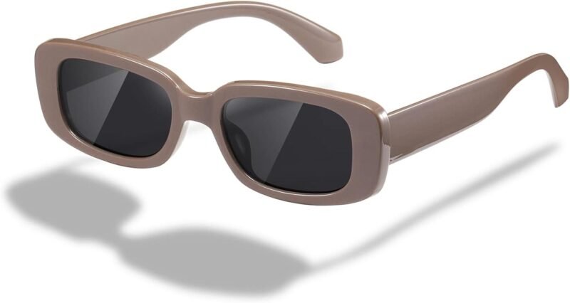 CEREMONYT Sunglasses Square Rectangle Sunglasses for Women Men Trendy Retro Fashion Sun Glasses 90’s Vintage UV 400 Protection Square Frame K1200