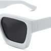 CEREMONYT Sunglasses Square  Retro 90s Square Sunglasses for Women Men Trendy Chunky Rectangle Sunglasses UV400 Protection B2385