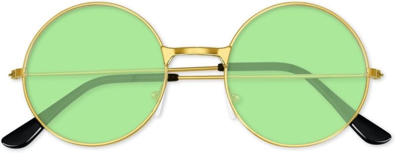 CEREMONYT Sunglasses Round 1-3 Pairs Hippie Sunglasses 70s Round Hippie Glasses Party Decoration Sunglasses for Women with Colored Glasses Cloth