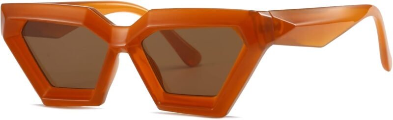 CEREMONYT Sunglasses Cat Eye Thick Frame Cat Eye Sunglasses for Women Fashion Cut Cat-Eye Sun Glasses UV400 Protection