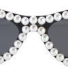 CEREMONYT Sunglasses Cat Eye Pearl Cat Eye Sunglasses Womens Cute Fashion Trendy Eyewear
