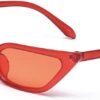 CEREMONYT Sunglasses Cat Eye Small Cat Eye Sunglasses for Men and Women Skinny  Frame Y2K Shades Trendy Fun Fashion Glasses
