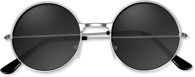 CEREMONYT Sunglasses Round 1-3 Pairs Hippie Sunglasses 70s Round Hippie Glasses Party Decoration Sunglasses for Women with Colored Glasses Cloth