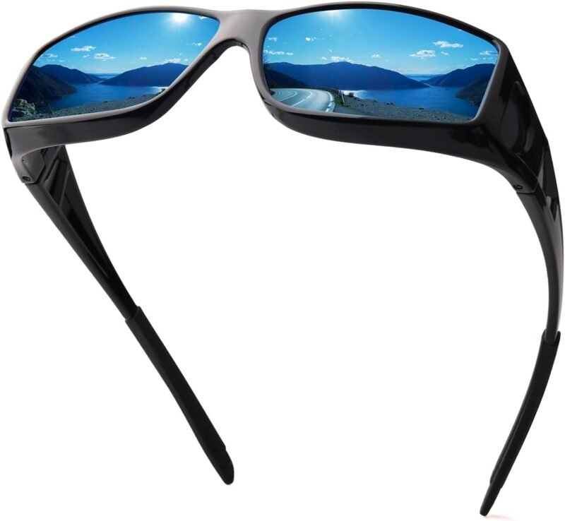 51VCEbZUKpL._AC_SL1500 CEREMONYT Sunglasses Wraparound Glasses Sunglasses For Men Women, Fit Over Sunglasses Polarized UV400 Protection Sunglasses Over Glasses