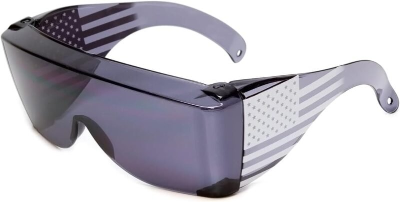 CEREMONYT Sunglasses Wraparound  Fit Over Safety Glasses Fitover Prescription Eyewear Smoke Grey Men Women Wraparound Tinted Anti Scratch Glare