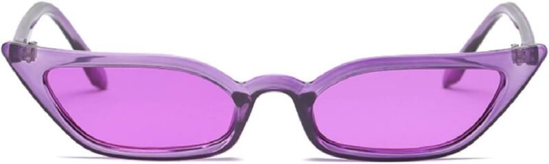 CEREMONYT Sunglasses Cat Eye Small Cat Eye Sunglasses for Men and Women Skinny  Frame Y2K Shades Trendy Fun Fashion Glasses