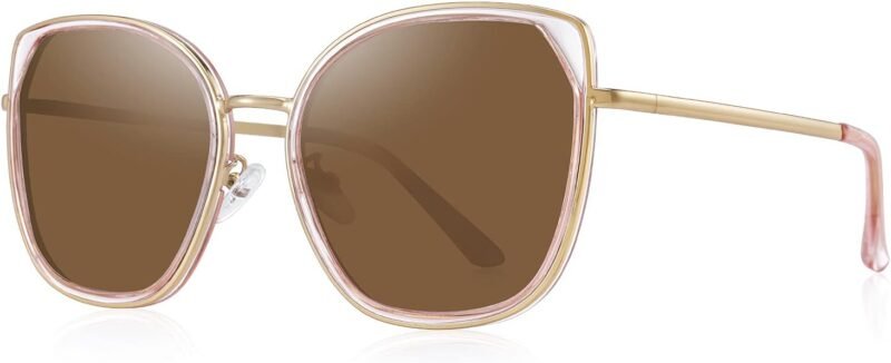 CEREMONYT Sunglasses Cat Eye Polarized Sunglasses for Women Ladies Brand Trending Sun glasses UV400