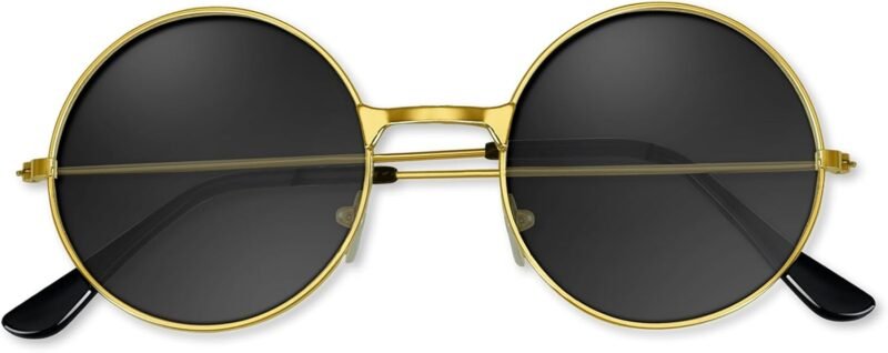 CEREMONYT Sunglasses Round 1-3 Pairs Hippie Sunglasses 70s Round Hippie Glasses Party Decoration Sunglasses for Women with Colored Glasses Cloth