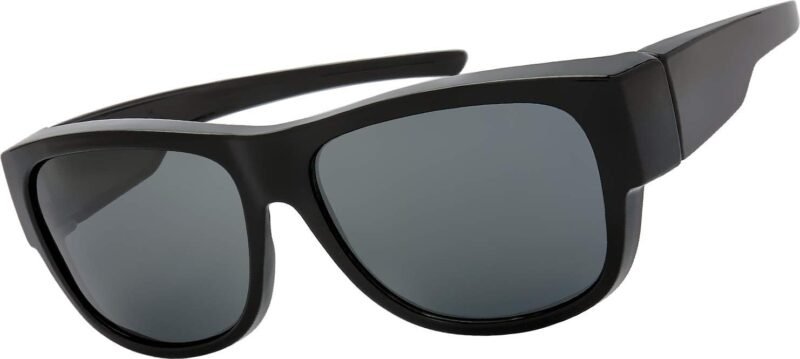 CEREMONYT Sunglasses Wraparound The Fresh High Definition Polarized Wrap Around Shield Sunglasses for Glasses – Leather Eyeglasses Case