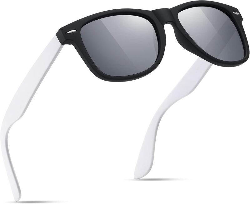 CEREMONYT Sunglasses WayfarerMen Polarized Sunglasses Wayfarerfor Mens and Womens,Black Retro Sun Glasses Driving Fishing UV Protection