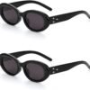 CEREMONYT Sunglasses  Oval Cat Eye Sunglasses for Women, 90s Narrow Sunglasses Shades Womens  Oval  Cool Vintage UV400 Protection