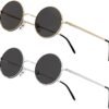 CEREMONYT Sunglasses Round Vintage Small Round Polarized Hippie Sunglasses for Men Women Circle Sun Glasses NP1002