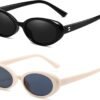 51_rFtQT9NL._AC_SL1500 CEREMONYT Sunglasses Oval Sunglasses for Women Men Fashion Small Oval Sunglasses 90s Vintage Shades