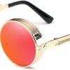 CEREMONYT Sunglasses Round  Vintage Steampunk Retro Metal Round Circle Frame Sunglasses