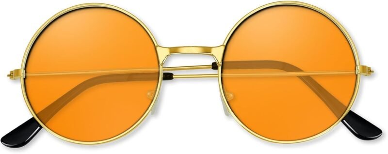 CEREMONYT Sunglasses Round 1-3 Pairs Hippie Sunglasses 70s Round Hippie Glasses Party Decoration Sunglasses for Women with Colored Glasses Cloth