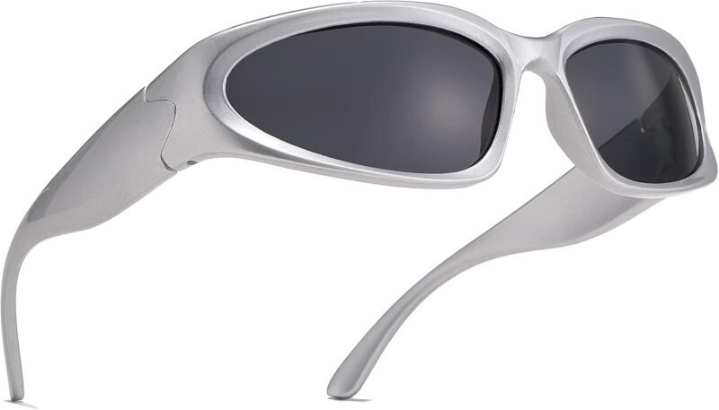 51c3lHNxvsL._AC_SL1500 CEREMONYT Sunglasses Wraparound Wrap Around Sports Sunglasses for Men Women Fashion Oval Thick Frame Sun Glasses Stylish Sport Wrap Shades