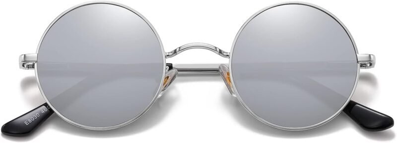 CEREMONYT Sunglasses Round  Small Round Sunglasses Polarized for Men Women Retro Vintage Circle Hippie Sun Glasses UV400