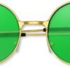CEREMONYT Sunglasses Round 1-3 Pairs Hippie Sunglasses 70s Round Hippie Glasses Party Decoration Sunglasses for Women with Colored Glasses Cloth