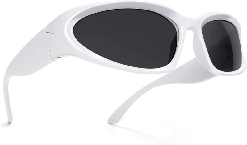 CEREMONYT Sunglasses Oval Fashion Sunglasses for Men Women Trendy Swift Oval Dark Futuristic Sunglasses Shades Glasses Eyeglasses