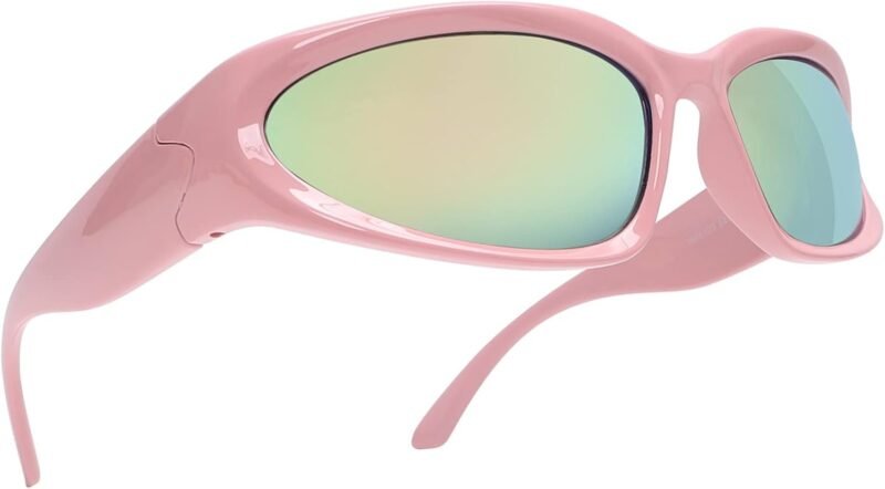 CEREMONYT Sunglasses Oval Fashion Sunglasses for Men Women Trendy Swift Oval Dark Futuristic Sunglasses Shades Glasses Eyeglasses