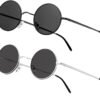 CEREMONYT Sunglasses Round Vintage Small Round Polarized Hippie Sunglasses for Men Women Circle Sun Glasses NP1002