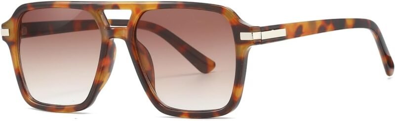 CEREMONYT Sunglasses Square  Square Aviator Sunglasses for Women Men Vintage Retro Classic Aviator Shades Sun Glasses UV400 Protection