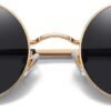 CEREMONYT Sunglasses Round  Small Round Sunglasses Polarized for Men Women Retro Vintage Circle Hippie Sun Glasses UV400