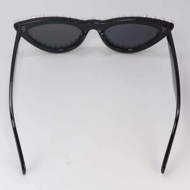 CEREMONYT Sunglasses Cat Eye Pearl Cat Eye Sunglasses Womens Cute Fashion Trendy Eyewear