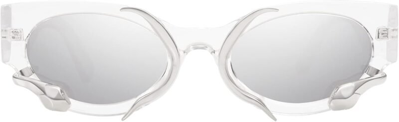 CEREMONYT Sunglasses Cat Eye Trendy Sunglasses for Women Men Vintage Narrow Cateye Metal Snake Sunnie Y2k Accessories AP3621